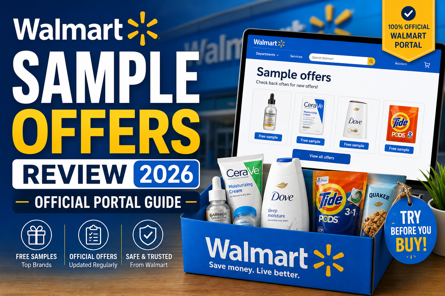 Walmart sample offers review 2026 official portal guide with free top brand products and deal details