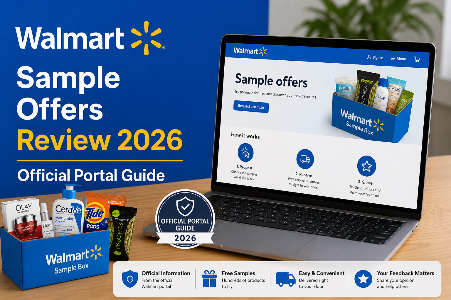 Walmart Sample Offers Review 2026 guide with official portal and free product sample delivery overview